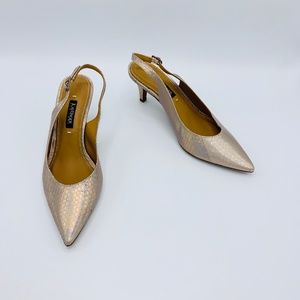 Kay Unger Women's Lambada Snakeskin Slingback Pump